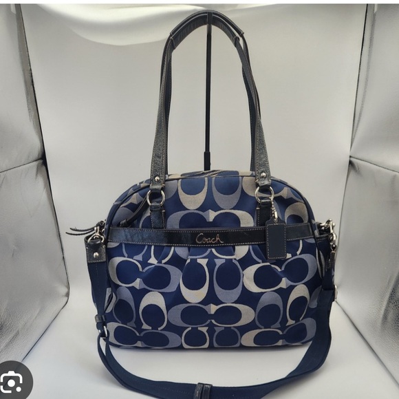 COACH ADDISON SIGNATURE BLACK NYLON TRAVEL DIAPER BAG F18376 - Picture 2 of 16